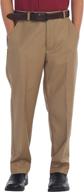 👖 stylish and comfortable: gioberti boys flat front dress pants logo