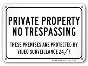 img 4 attached to 👀 Surveillance Sign for Protected Property Trespassing