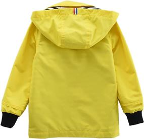 img 3 attached to ☔ Оставайтесь сухими и стильными с детской курткой-дождевиком M2C с капюшоном и подкладкой из хлопка-лайкры, легкой парусинки