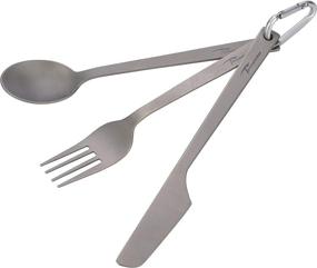 img 4 attached to Timberbrother 3 Piece Camping Titanium Cutlery
