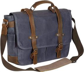 img 3 attached to 🎒 Water Resistant Messenger Bag for Men | 15.6 inch Laptop Briefcase | Stylish Crossbody School Satchel