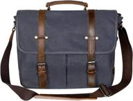 🎒 water resistant messenger bag for men | 15.6 inch laptop briefcase | stylish crossbody school satchel logo