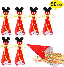 img 4 attached to Hpscdyo 50PCS Mouse Party Favor Candy Boxes: Perfect Gift Bags for Kids Mouse Birthday Party & Baby Shower - Mouse Theme Party Decorations and Supplies