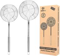 🕷️ 2-pack large stainless steel spider strainer ladles for frying and boiling - perfect for noodles, dumplings, pasta logo