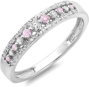 img 4 attached to Sapphire Diamond Ladies Anniversary Wedding Women's Jewelry