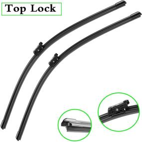 img 4 attached to 🧼 Original Equipment Replacement Wiper Blades for Volkswagen Jetta, Passat, and CC - Set of 2, 24"/19" (Top Lock)
