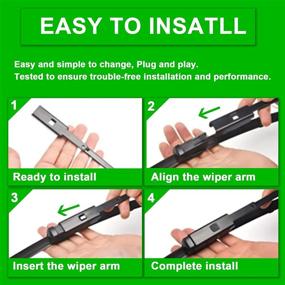 img 2 attached to 🧼 Original Equipment Replacement Wiper Blades for Volkswagen Jetta, Passat, and CC - Set of 2, 24"/19" (Top Lock)