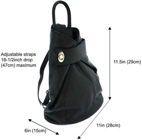 img 2 attached to Stylish Fioretta Italian Handbags & Wallets: Chic Genuine Backpack Shoulder Design for Women