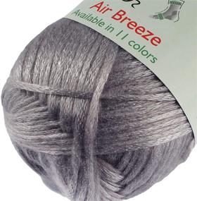 img 3 attached to 🧶 JubileeYarn Air Breeze тонкая акриловая пряжа - Серебряные колокольчики - 50г/моток - Набор из 4 мотков