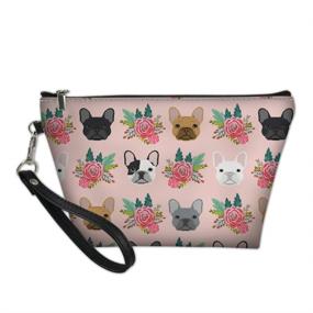 img 4 attached to NDISTIN Bulldog Printed Cosmetic Handbag