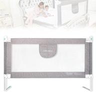 🛏️ baby bed rail 58" l - infant safety guardrail for beds above 60" - breathable fabric protector (60-1 side) logo