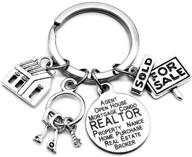 realtor keychain house estate broker logo