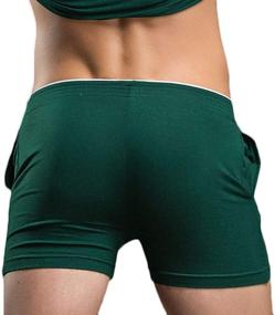 img 2 attached to Rexcyril Men's Cotton Gym Training Lounge Sleep Active Shorts for Running Workout Bottoms