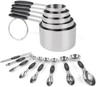 x-furpartoy stainless steel measuring cups and magnetic spoons set - 5 cups, 7 spoons, 1 leveler logo