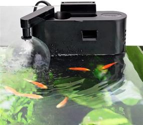 img 4 attached to Hygger Quiet Internal Power Fish Tank Filter for 5-16 Gallon Small Aquarium with Hose - 3-in-1 Filtration, Oxygenation, & Water Change System