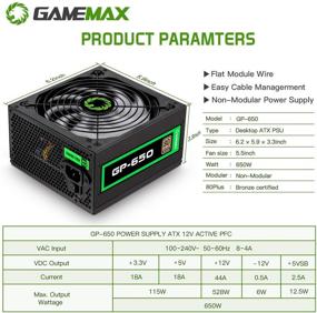 img 3 attached to 💪 650W Бронзовый блок питания 80+, GAMEMAX GP-650 - Не модульный