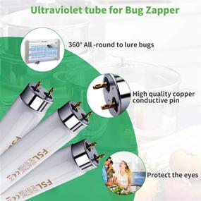 img 1 attached to 🦟 Kensizer Set of 2 Bug Zapper Light Tubes - 10W Replacement each for 20W Electronic Bug Zapper T8 Lamp Bulbs - Ideal for Indoor and Outdoor Use
