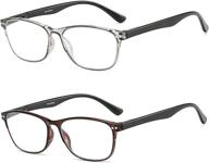 👓 enhance visual comfort with 2 packs cateye blue light blocking reading glasses - perfect for women and men to combat eyestrain and enjoy a lightweight computer reading experience logo