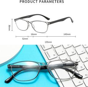 img 1 attached to 👓 Enhance Visual Comfort with 2 Packs Cateye Blue Light Blocking Reading Glasses - Perfect for Women and Men to Combat Eyestrain and Enjoy a Lightweight Computer Reading Experience