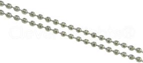 img 1 attached to ⛓️ CleverDelights Platinum Silver Ball Chain - 2.4mm (3/32") - 100 Feet