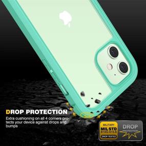 img 2 attached to 📱 Green and Clear Diaclara iPhone 12 Mini Case - Full Body Rugged Case with Built-in Touch Sensitive Anti-Scratch Screen Protector, Soft TPU Bumper Case for iPhone 12 Mini 5.4