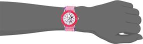 img 3 attached to 🎀 Disney Girls Minnie Mouse Stainless Steel Quartz Watch with Nylon Strap, Pink, Size 16 (Model: WDS000161)