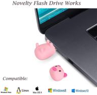 cute pink pig shaped usb memory stick, 64gb usb 2.0 flash drive, thumb drive for computers, usb jump drive, ideal gift for girls and kids logo