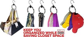 img 3 attached to 👕 Maximize Closet Space with ROLLY HANGER Premium Multi Purpose Organizer - Space Saving Hangers for Belts, Hats, Ties, Scarves & More