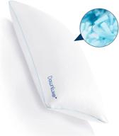🌬️ подушка downluxe cooling memory foam - регулируемая подушка для сна с съемным охлаждающим чехлом, размер "queen" (1 шт), 18 "x 28 логотип