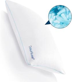img 4 attached to 🌬️ Подушка Downluxe Cooling Memory Foam - регулируемая подушка для сна с съемным охлаждающим чехлом, размер "Queen" (1 шт), 18 "x 28
