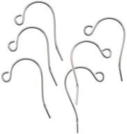 💎 sterling sleek low profile earring hooks: beadaholique ss/104 6-piece in silver logo