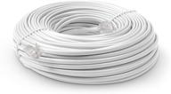 📞 100ft phone line cord - extension cable for telephone - 2 conductor (2 pin, 1 line) - ideal for fax, aio, and other machines - white logo