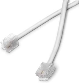 img 3 attached to 📞 100ft Phone Line Cord - Extension Cable for Telephone - 2 Conductor (2 pin, 1 line) - Ideal for FAX, AIO, and Other Machines - White