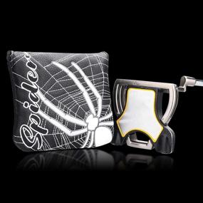 img 2 attached to 🏌️ Caiobob Mytag Golf Mallet Putter Spider X Headcover with Custom Name Stitching & Hoop&amp;Loop Closure – Optimized Version for Taylormade Putters