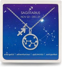 img 4 attached to 🎁 Exquisite Presentski Zodiac Necklace: Sterling Silver 12 Constellation Horoscope Pendant Astrology Star CZ Dainty Necklaces - Perfect Birthday Gifts for Women and Girls