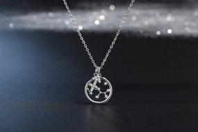 img 3 attached to 🎁 Exquisite Presentski Zodiac Necklace: Sterling Silver 12 Constellation Horoscope Pendant Astrology Star CZ Dainty Necklaces - Perfect Birthday Gifts for Women and Girls