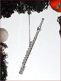 img 1 attached to 🎶 Brand New Silver Music Flute Ornament by Henry Imports - Musical Instrument