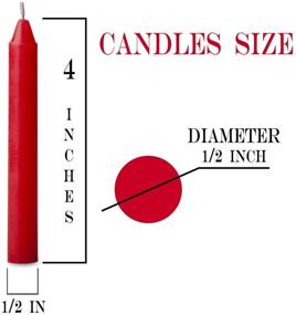 img 2 attached to 🎄 Christmas Tree Angel Chime Decorations - 20pcs Candles for Christmas Pyramids Carousel - Vibrant Red - 4 inch X 1/2 inch Diameter - 1.5 Hour Burn Time