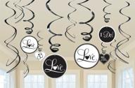 🎉 premium black foil swirl decorations for wedding and engagement parties - value pack logo