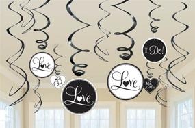 img 1 attached to 🎉 Premium Black Foil Swirl Decorations for Wedding and Engagement Parties - Value Pack