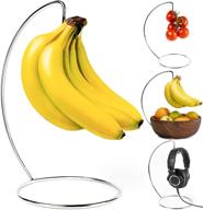 🍌 stainless steel banana hanger stand & hook - versatile fruit tree hanger, headphone stand, or banana holder for freshness logo