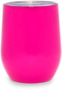 img 3 attached to 🍷 Shop the Stylish ban.do Pink Stainless Steel Stemless Wine Glass Tumbler with Lid - Travel Cup, 12 oz, Double Walled Insulated - Ideal for Forever Weekend Getaways!