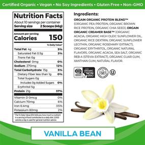 img 3 attached to 🌱 Orgain Organic Vanilla Bean Plant Based Protein Powder - 21g Protein, Vegan, Low Net Carbs, Non Dairy, Gluten Free, Lactose Free, No Added Sugar, Soy Free, Kosher, 1.02 lb (Packaging May Vary)