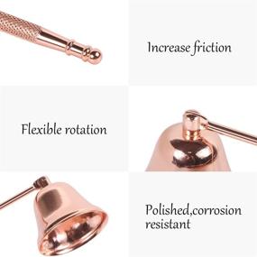 img 1 attached to 🕯️ Rose Gold Harapu Candle Snuffer, Wick Snuffer Accessory with Long Handle for Safely Extinguishing Candle Wicks