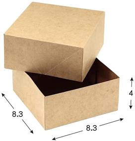 img 2 attached to Premium Elephant Gifts: 10 Pack of 8.3 x 🐘 8.3 x 4 Kraft Paper Gift Boxes for Various Occasions