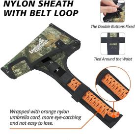 img 2 attached to 🪓 3 Pack Camping Hatchet Set – Throwing Axes and Tomahawks with Sharp Stainless Steel Edge, Realtree Nylon Sheath Carrying Case for Throwing Axes Competition, Outdoor Adventures, and Survival