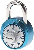 1561dltblu locker lock combination padlock by master lock - light blue (1 pack) logo