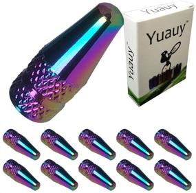 img 2 attached to Enhance your MTB Experience: Yuauy 10 Pcs Colorful Fantasy MTB Presta 🚲 Bike Bicycle Road Racing Valve Cap Covers - Anodized Aluminum Alloy, French-Style, Dust Covers