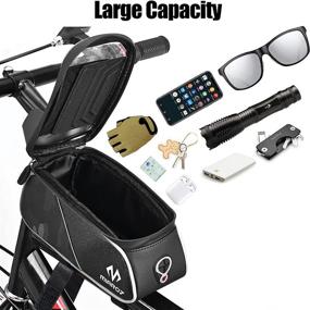 img 3 attached to 🚲 M MIAROZ Waterproof Bike Handlebar Bag with Sensitive Touch Screen - Cell Phone Holder for Bikes under 6.5 inches