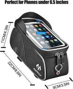 img 2 attached to 🚲 M MIAROZ Waterproof Bike Handlebar Bag with Sensitive Touch Screen - Cell Phone Holder for Bikes under 6.5 inches